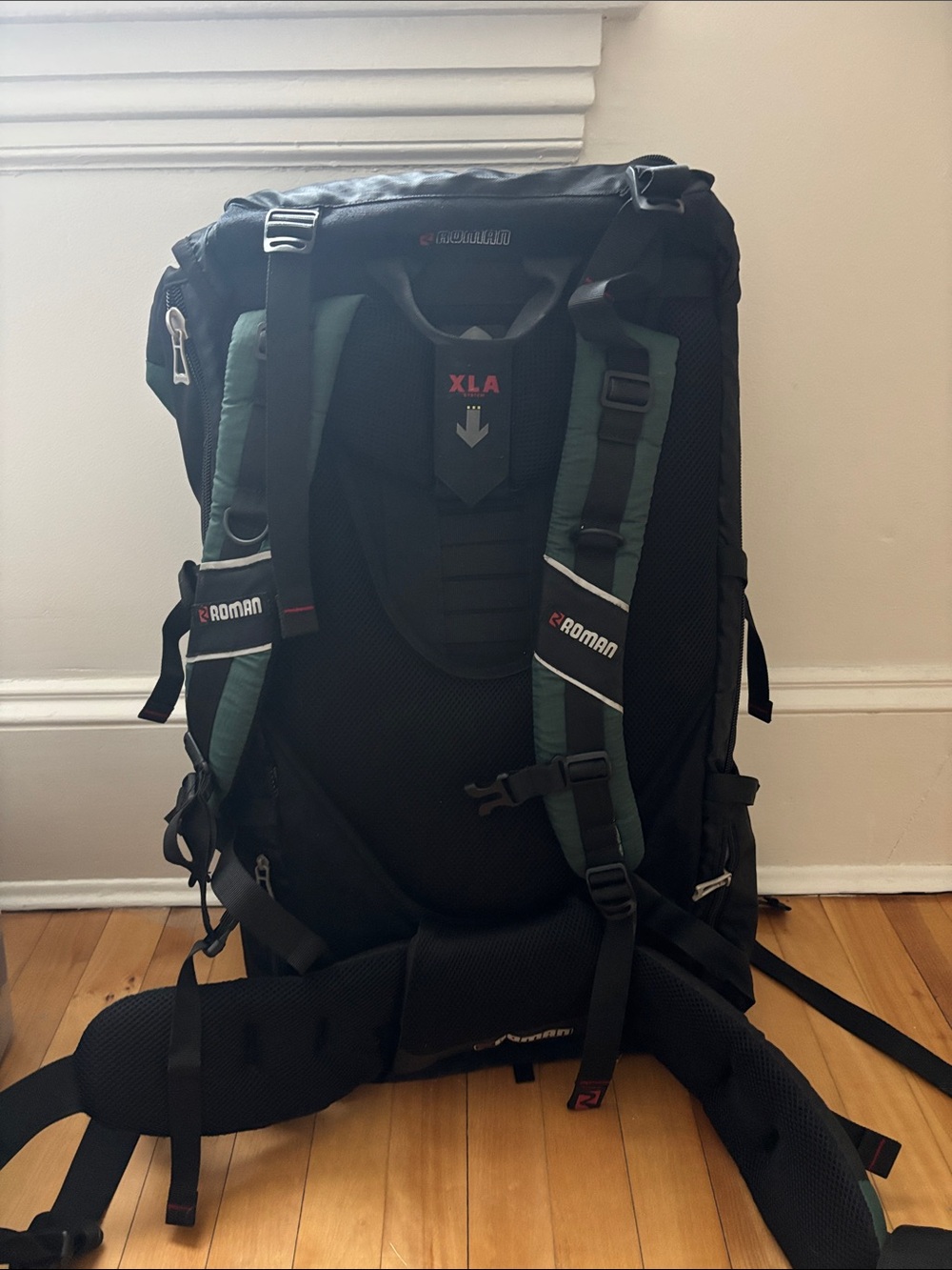 Roma XLA Black and Green Men's Travel Backpack